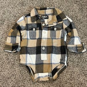 Oshkosh plaid onesie